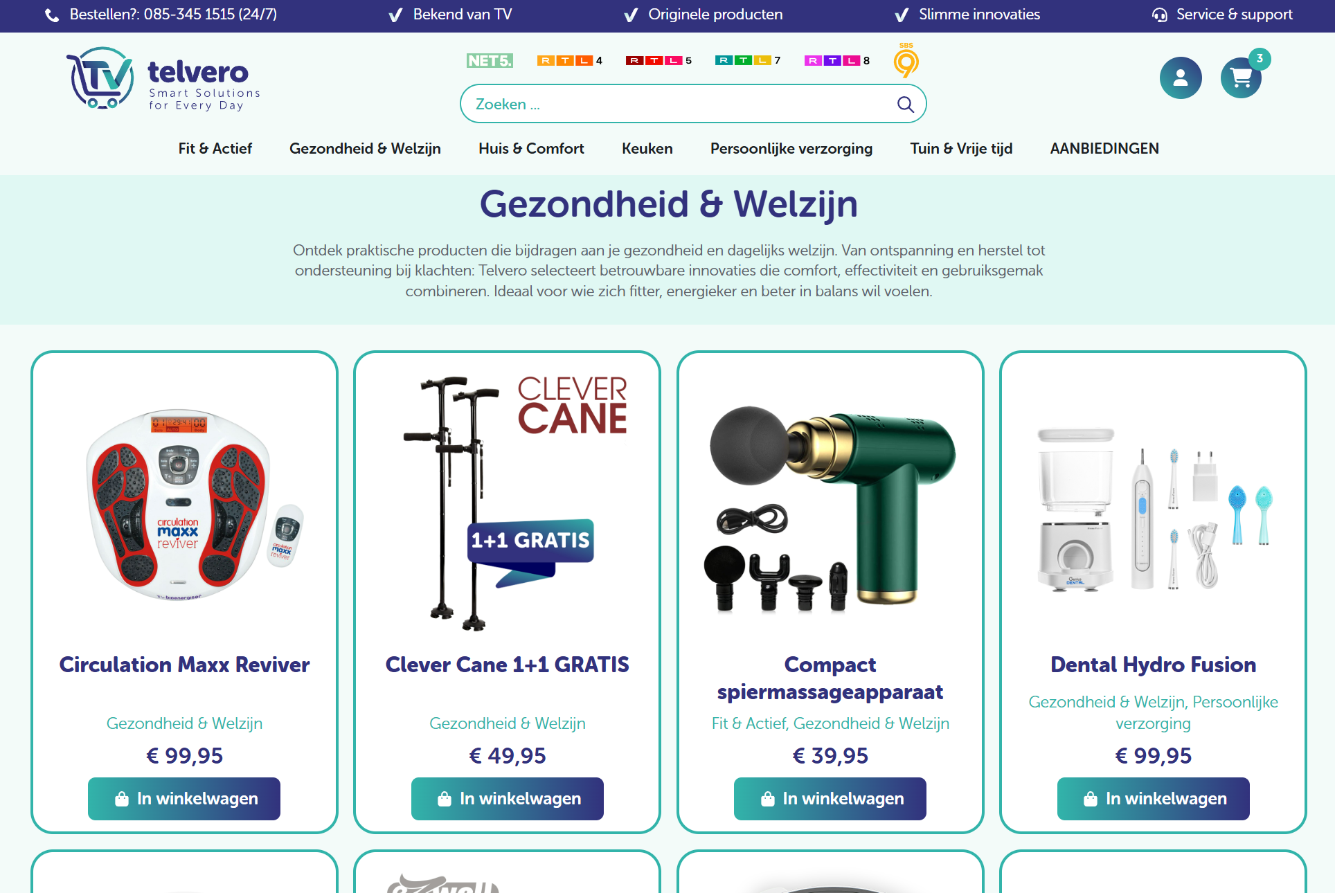 Webshop met de typische "Bekend van TV"-uitstraling